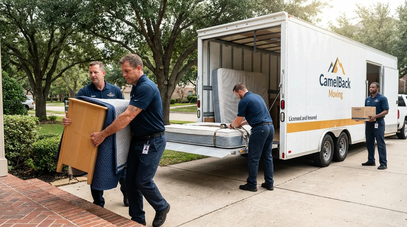Crew loading residential truck for cross-state move from Dayton, KY